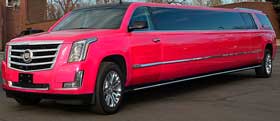 Bright Pink Stretch Cadillac Escalade